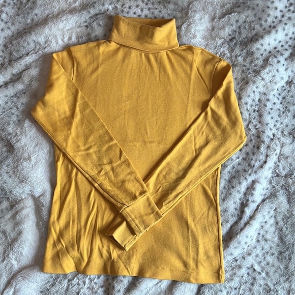 Vintage Tops - Vintage yellow Roffe Skiwear long sleeve turtleneck